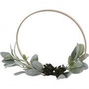 Ornamental Faux Succulent on Bamboo Ring – Large 